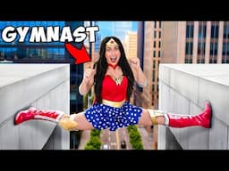 Trying the most FLEXIBLE Superhero Stunts!