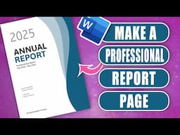 How to Create a Professional Report Cover Page in Microsoft Word