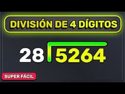DIVISION DE 4 DÍGITOS - COMO DIVIDIR con 4 CIFRAS ADENTRO