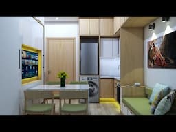 TINY APARTMENT 159sqft ( 14.8sqm MICRO APARTMENT TOUR ) | SPACE SAVING IDEAS | NOTHING TOO SMALL