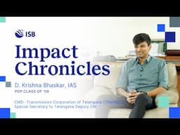 From ISB to IAS: D. Krishna Bhaskar's Inspiring Civil Services Journey
