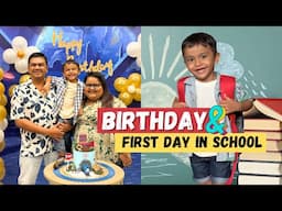 Double Celebration! 🎉 Rishi’s Birthday & First Day in LKG | Special Moments