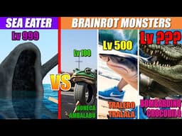 Sea Eater vs Brainrot Monsters Level Challenge Battles | SPORE