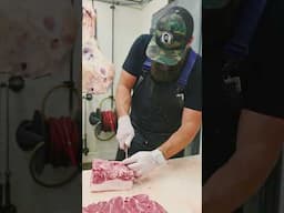 Cutting Tajima Wagyu Beef Strip Steaks! 🔪🔥 #shorts