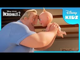 Mr. Incredible is the World's Greatest Dad 🏆 | Pixar's The Incredibles 2 | @disneykids