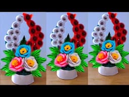 beautiful flower bouquet making with paper / diy flower bouquet