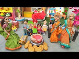 Barbie Doll All Day Routine In Indian Village/Radha Ki Kahani Part -497/Barbie Doll Bedtime Story||
