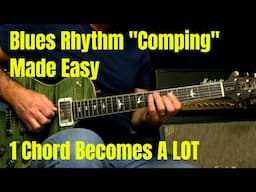Blues Rhythm And Comping Many Chord Shapes From Just 1 Chord Shape (Guitar Lesson)