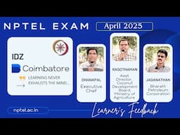 NPTEL Exam | Coimbatore | April 2025 | Learner’s Feedback | IIT Madras
