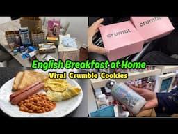 Angrezon ka Favourite Nashta Gher bna Lia | English Breakfast | Tried Viral Crumble Cookies 🍪