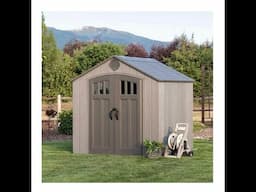 Lifetime Outdoor Storage Shed 8'x7.5', overview, review and condition after 8 months in Nebraska.