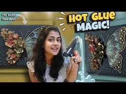 🔥"Hot Glue Gun Butterfly Art | Best Out of Waste DIY Wall decor!"