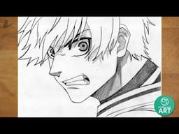 How to Draw Yoichi Isagi – Blue Lock Art Tutorial | Step by Step ⚽