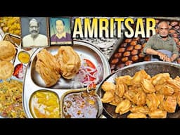 AMRITSAR Food Tour | Over 100 Years Old Puri Chana, Satpura, Desi Dal Makhani | Indian Food