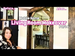 Mobile Home LIVING ROOM MAKEOVER Part 1 | BUDGET-FRIENDLY DIY REFRESH