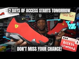 ACCESS GRANTED! DON'T MISS OUT ON YOUR CHANCE TO SECURE YOUR PAIR OF 2025 JORDAN 14 FERRARI'S