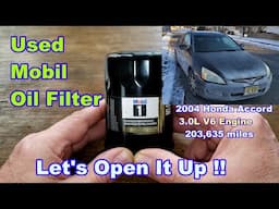 Mobil 1 M1-110A Oil Filter Cut Open Used Mobil Oil Filter