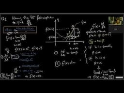 41.  First Derivative from Its Definition and Binomial Theorem | ATAR Mathematics 20221026