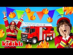 Płonący tort urodzinowy! Strażacy dziecięcy w akcji 🔥 Wideo edukacyjne dla dzieci | Kidibli