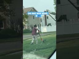 Weed whack your lawn time!!