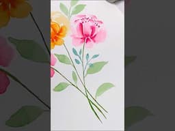 Paint peonies with a brush marker #brushpenart #easyart #artvideo