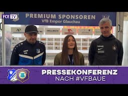Die Pressekonferenz nach dem Sachsenpokal-Halbfinale in Glauchau