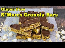 This GLUTEN FREE S'MORES GRANOLA BARS RECIPE is Quick and Easy