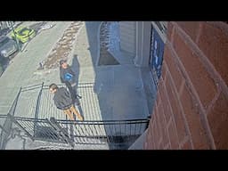 Video shows U.S. Secret Service agents and CPS officials speak outside of Hamline School