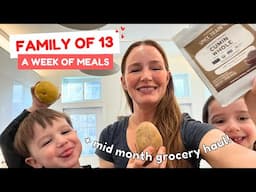 Family of 13 - What we eat in a week + Mid month grocery haul!
