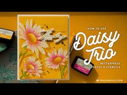 How To Use Spellbinders Daisy Trio BetterPress Plate & Stencils