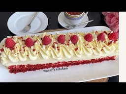 How To Make Red Velvet Rol cake// Red Velvet Swiss Cake @MasofsKitchen