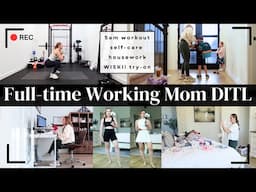 Productive Working Mom Day in the Life: 5am Workout, Housework, WISKII Active Try-on | AMANDA FADUL