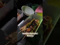 Namibia camping & cooking dinner