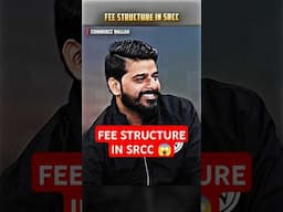 Nominal Fee Structure In SRCC 💯 #physicswallah #srcc #money