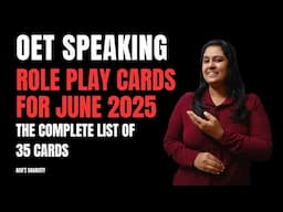 OET Speaking Role Play Cards for June 2025 #oet #oetspeaking