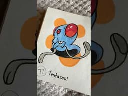 Drawing tentacool from #pokemon