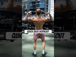 QUICK & EFFECTIVE BACK WORKOUT 🔥