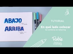 Tutorial ¿en qué lado colocar las sombras en lettering? | RUBIO Lettering