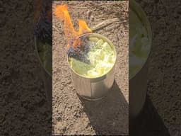 Home made sulphur candle for sterilising a greenhouse