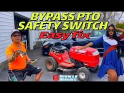 How to bypass the PTO Shifter Safety Switch on an MTD Troy Bilt Pony Lawn Tractor! Reversible to OEM