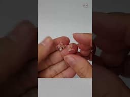 Flower bracelet with beads | jewelry with sparkling crystals  #shortsvideo #diy #handmade