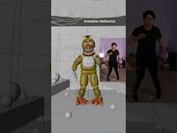 Chica Dances like Markiplier BTS #fnaf #dance #blender