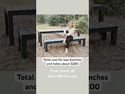 New Plan Alert! For about $200 I built a new modern outdoor dining set! #ad #kregpartner