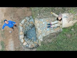 We built a NATURAL ROCK WATERSLIDE on our homestead