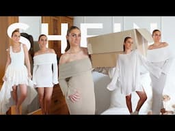 HUGE SHEIN HAUL | try on + discount code | summer holiday bikini, dresses, cover ups, accessories &