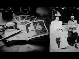 Photos of Tsar Nicholas II and Tsarina Alexandra Feodorovna.