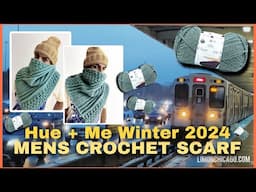 Designing My First Hue + Me Yarn Men’s Crochet Triangle Scarf! @LionBrandYarn