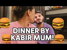Dinner by Kabir Mum! Messy Chicken Burger!