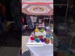 Crochet booth setup at Made in Tahoe! Palisades Tahoe #crochet #crochetbusiness