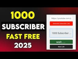 How To Get Free Subscribers On YouTube - How To Increase Subscribers On YouTube Channel